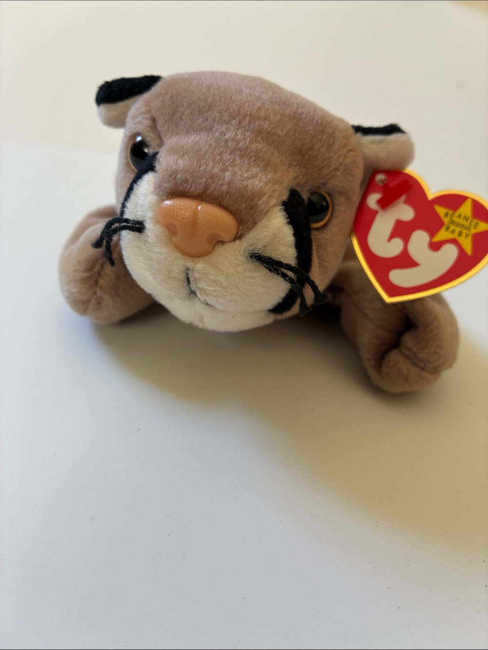 Ty Plush Cougar in Brown with Black and Cream Accents 1998